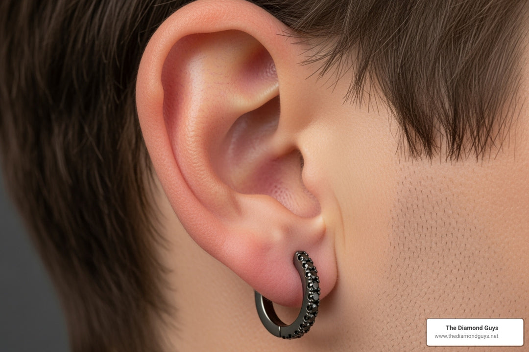 The Best Black Diamond Hoop Earrings for Him