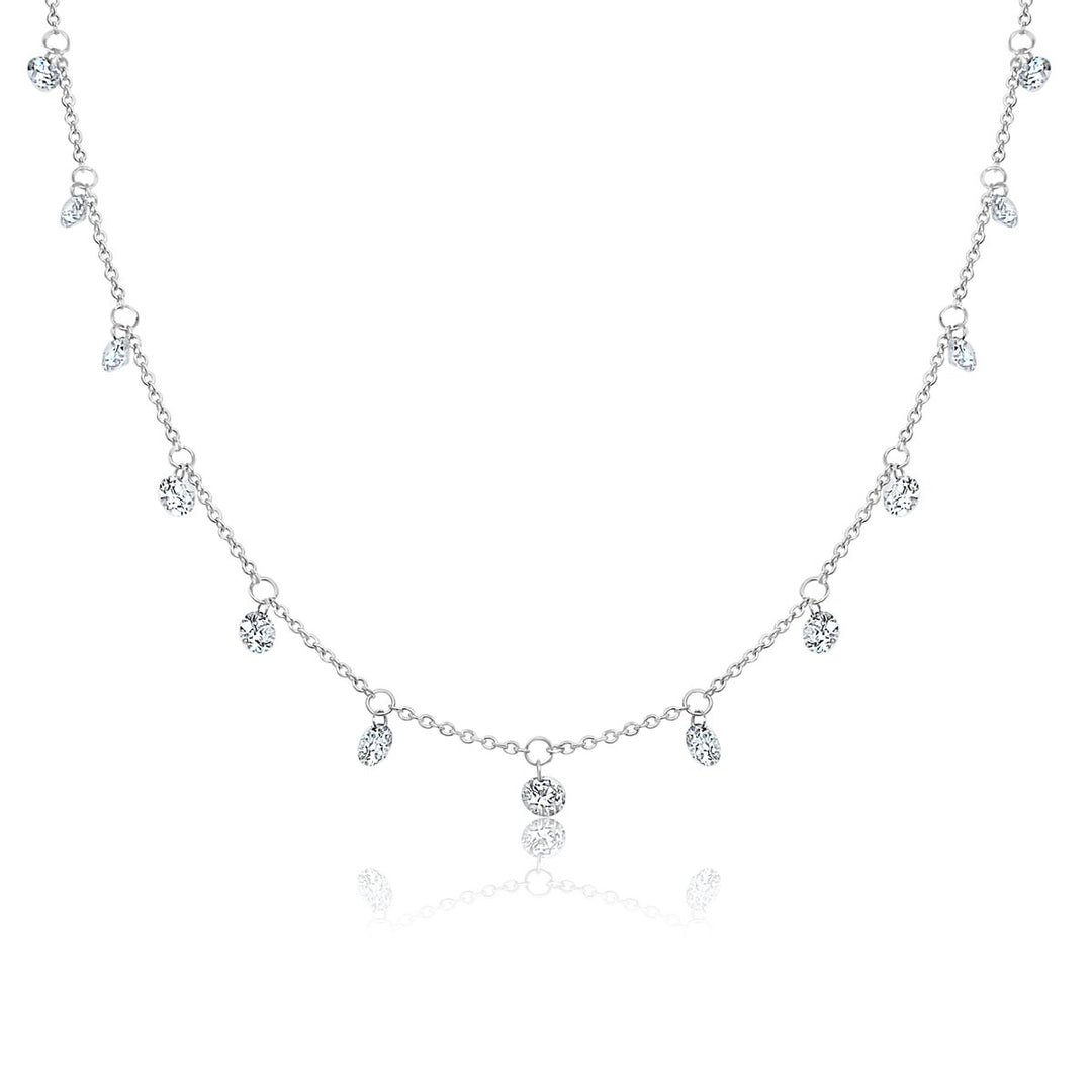 White Gold Diamond Necklace - NC398C