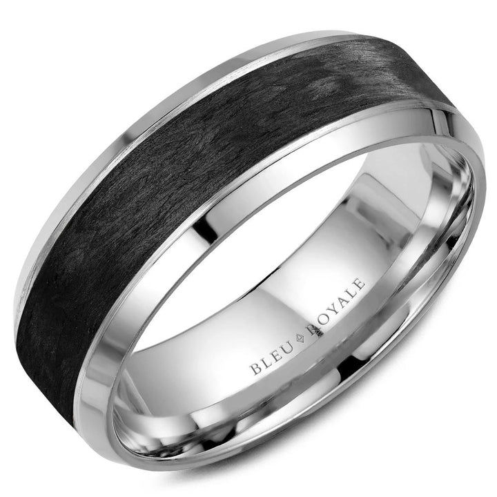 Two Tone Black Carbon Men's Band - RYL-064R75