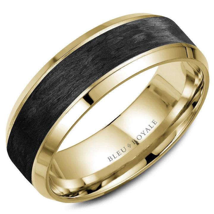 Two Tone Black Carbon Men's Band - RYL-064R75