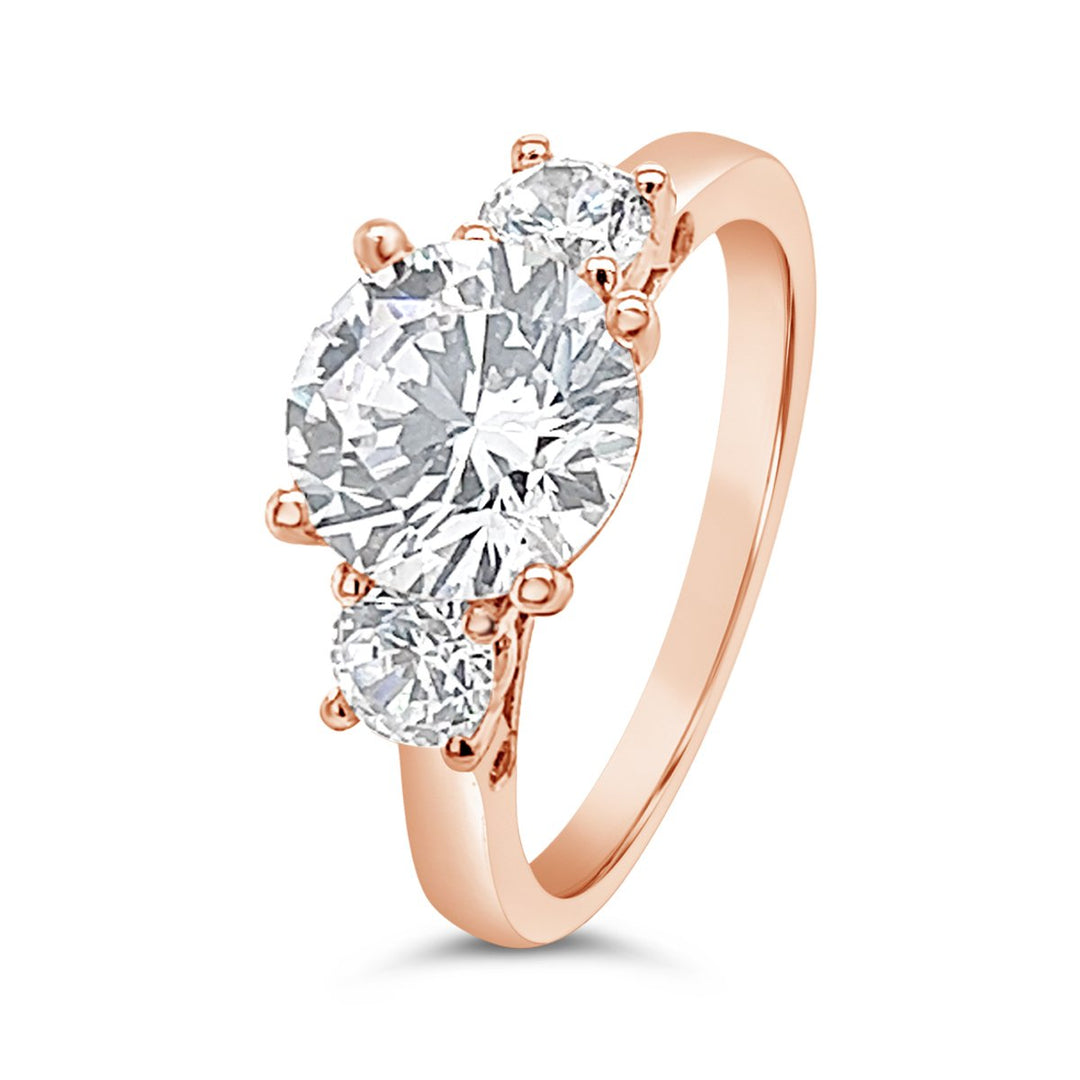 Three Stone Diamond Engagement Ring