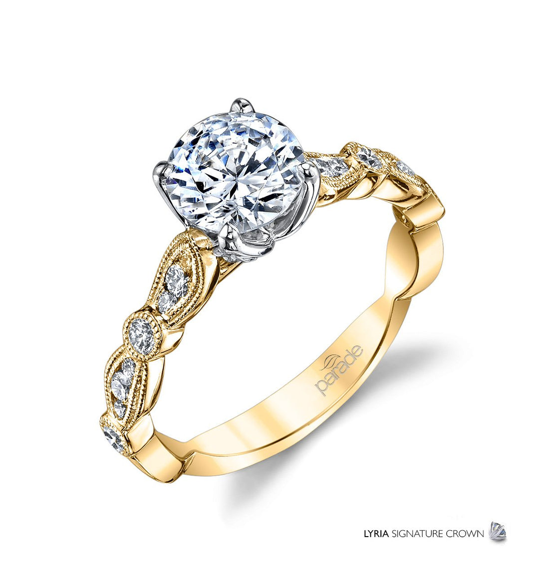 Parade Design Lyria Signature Crown Vintage Inspired Diamond Ring