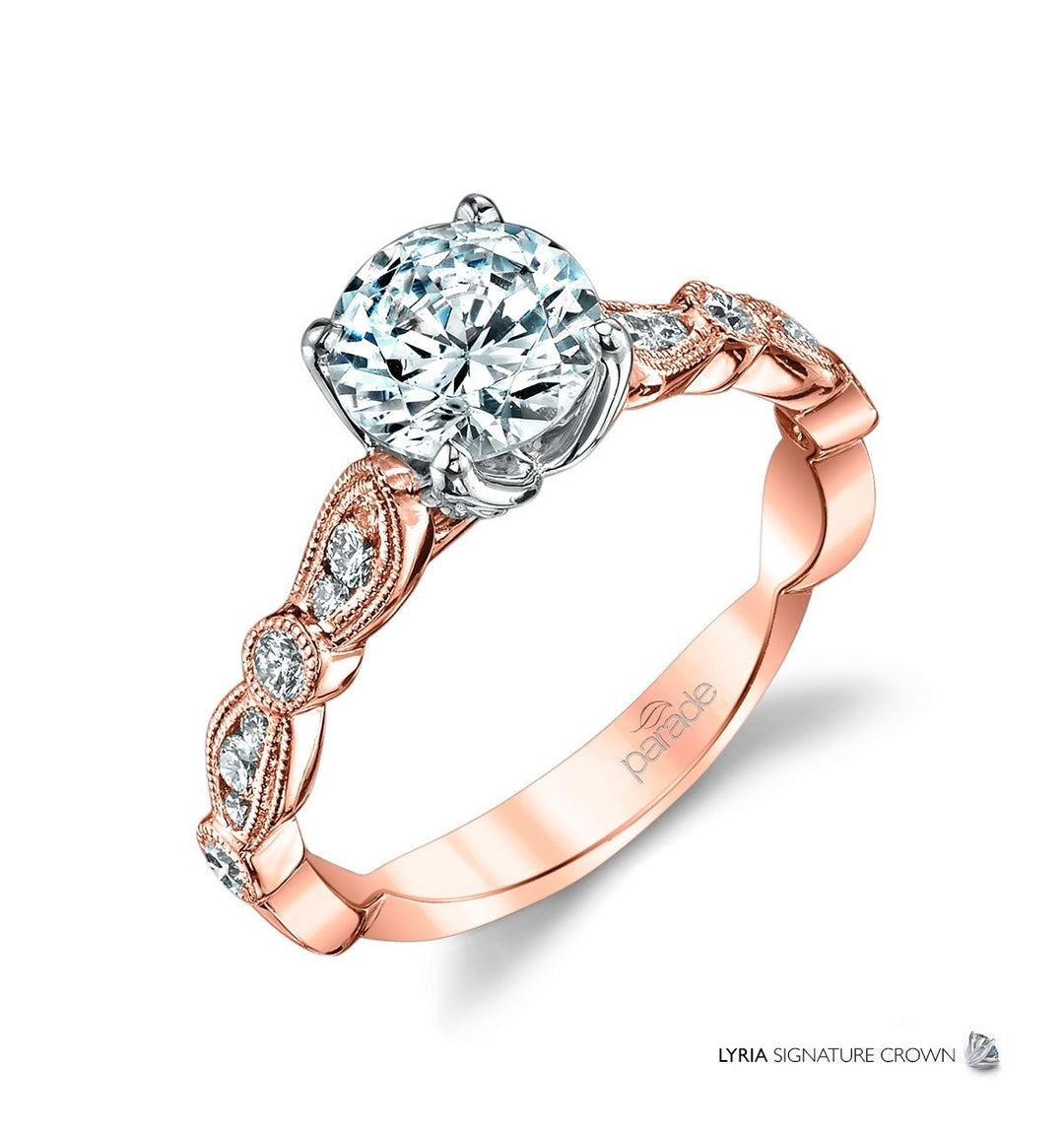 Parade Design Lyria Signature Crown Vintage Inspired Diamond Ring
