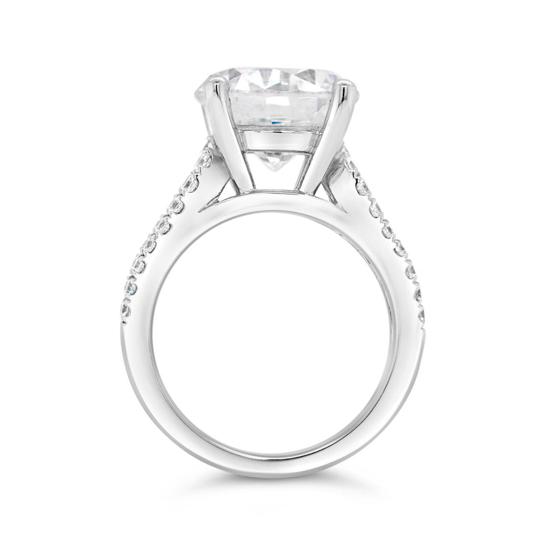Wide Band Diamond Engagement Ring - YJC3542R