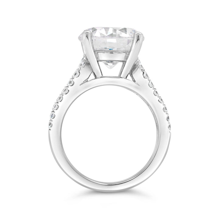Wide Band Diamond Engagement Ring - YJC3542R