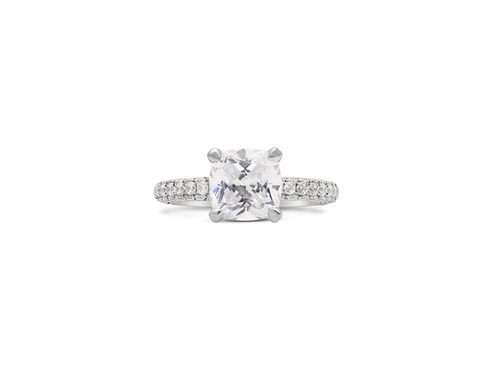 Pave Diamond Eternity Engagement Ring