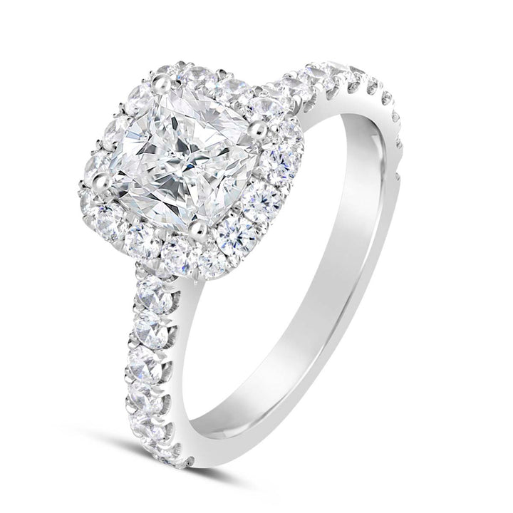 Diamond Halo Engagement Ring