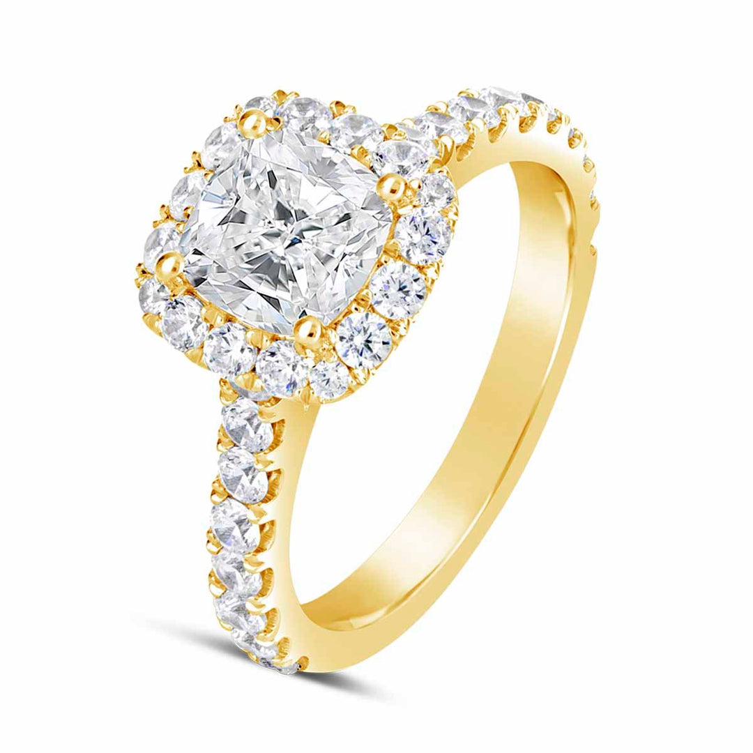 Diamond Halo Engagement Ring