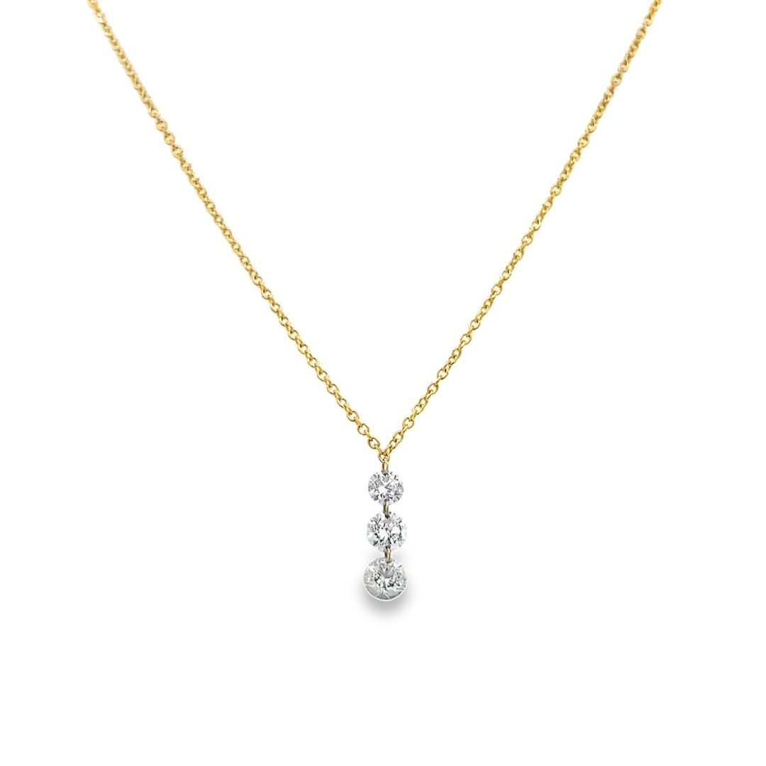 Yellow Gold Diamond Necklace - NC396B