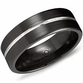 Black Men's Cobalt Wedding Band - CBB-7014
