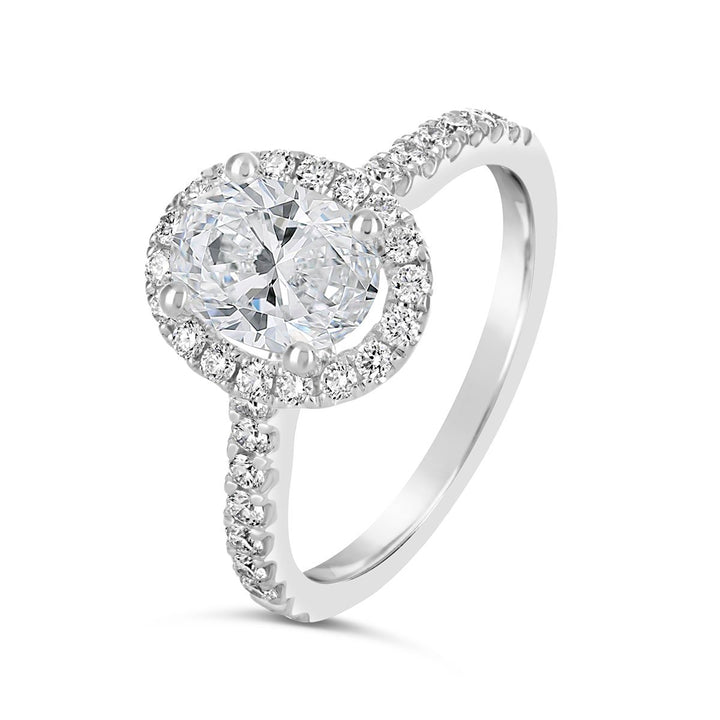 Diamond Halo Engagement Ring