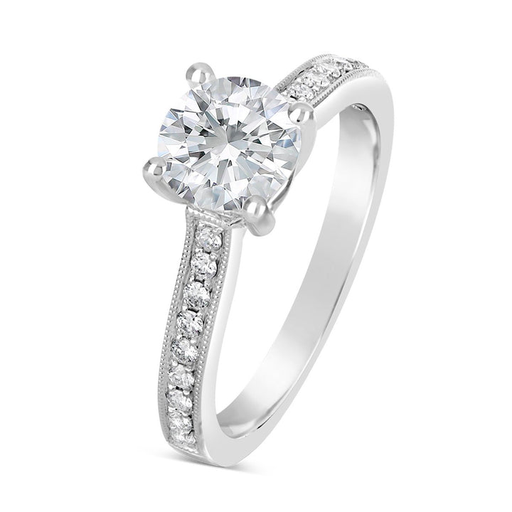 Vintage Inspired Diamond Engagement Ring
