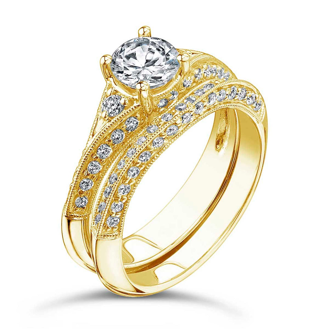Diamond Engagement Ring Wedding Set - MWR5