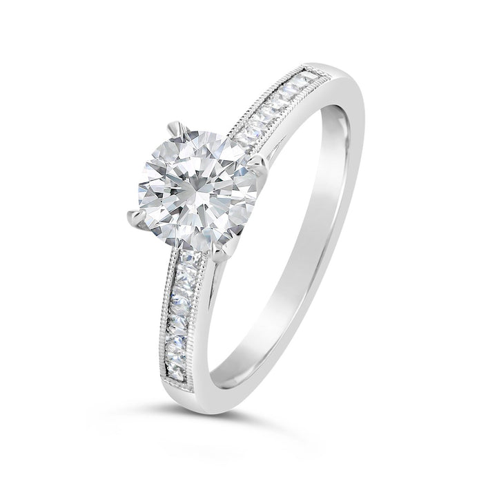 Channel Set Diamond Engagement Ring