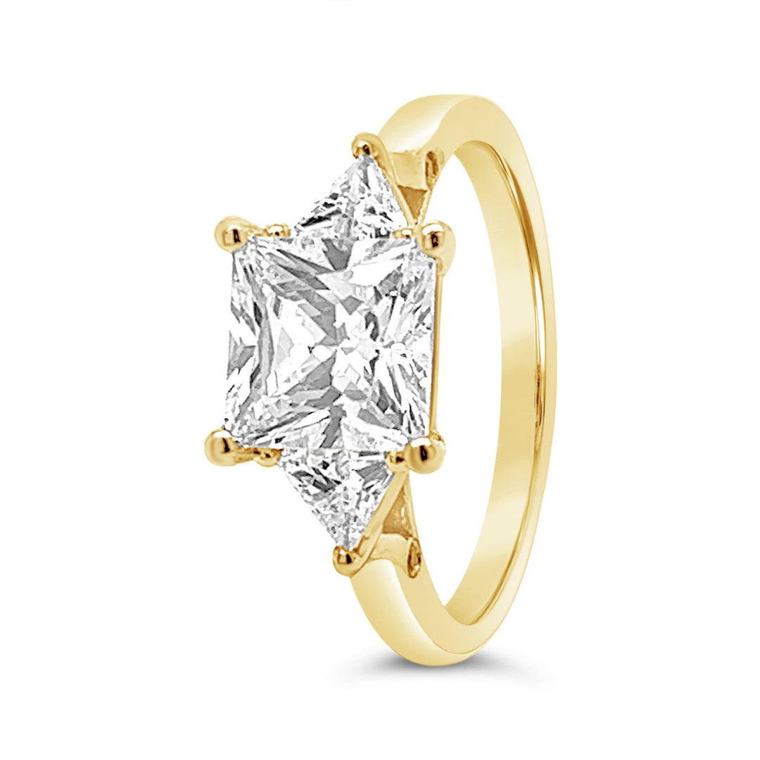 Three Stone Diamond Engagement Ring