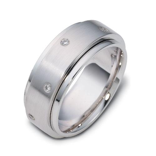 Flush Set Diamond Spinner Wedding Band - 1768