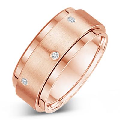 Flush Set Diamond Spinner Wedding Band - 1768