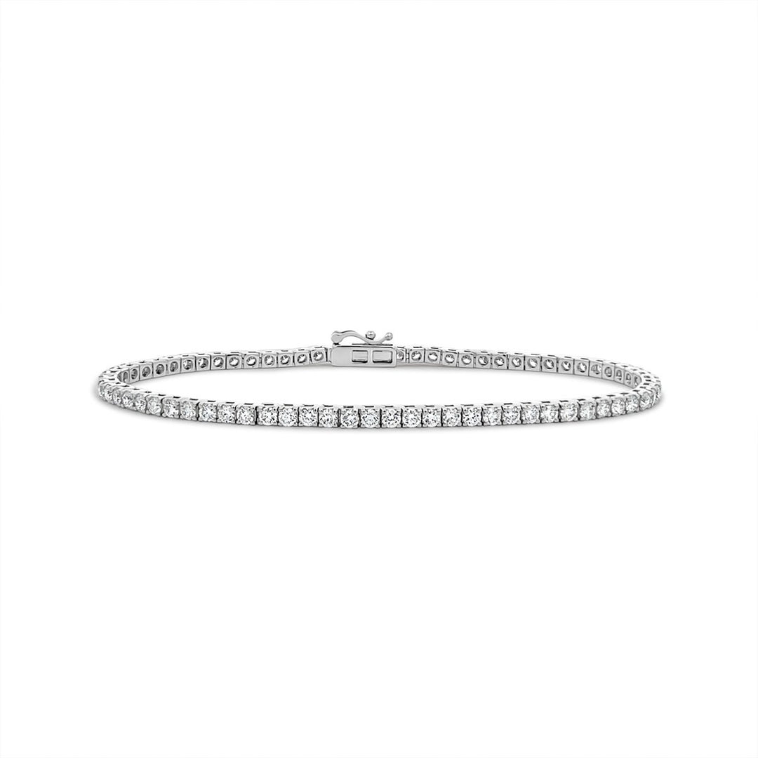 White Gold Lab Grown Diamond Tennis Bracelet - FRB00405