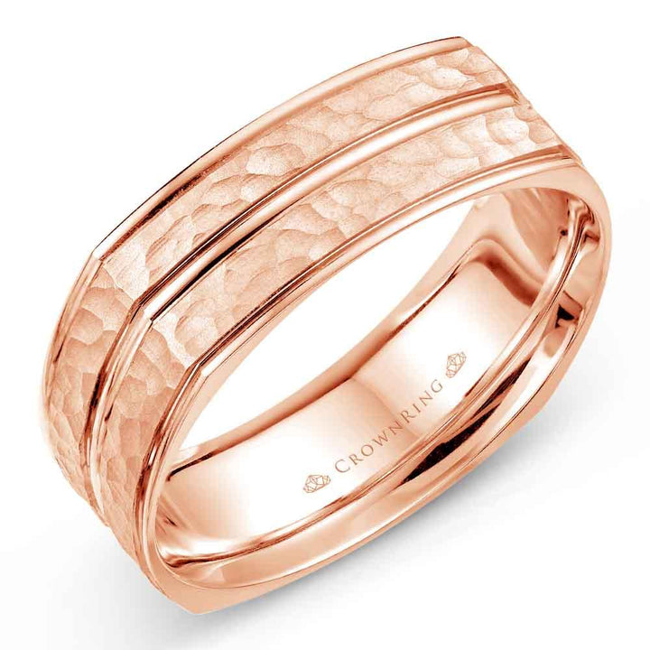 Men's Modern Gold Wedding Band  - WB-7911
