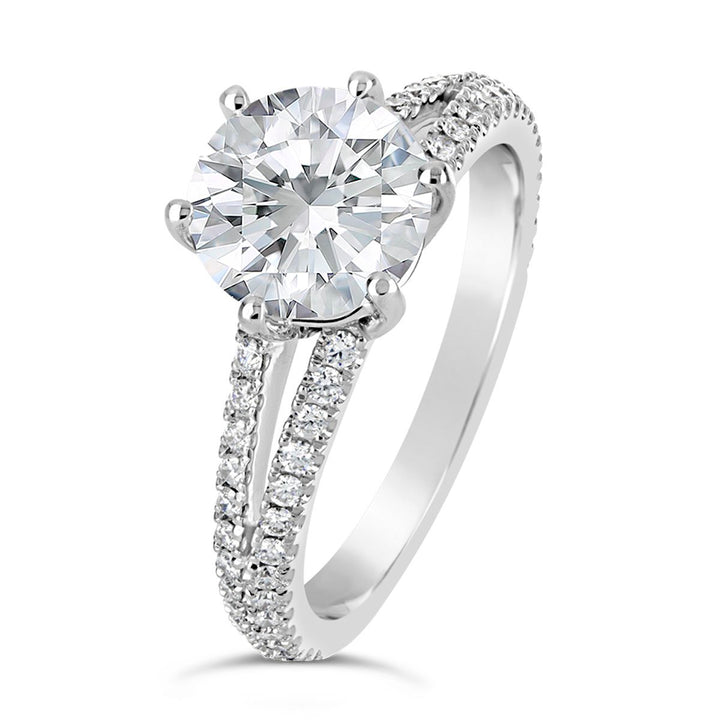 Split Shank Diamond Engagement Ring