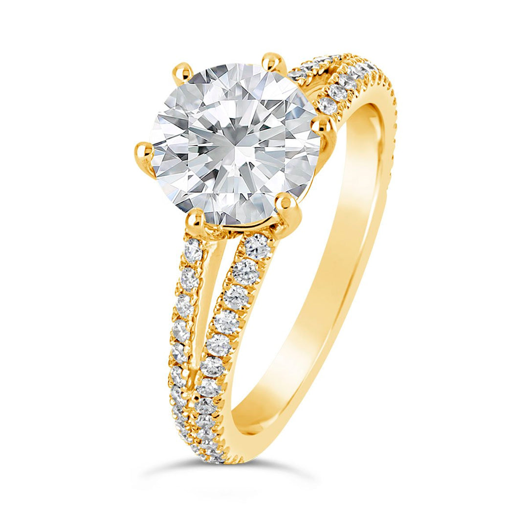 Split Shank Diamond Engagement Ring