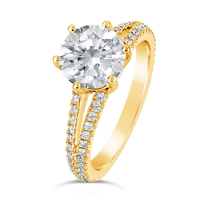 Split Shank Diamond Engagement Ring