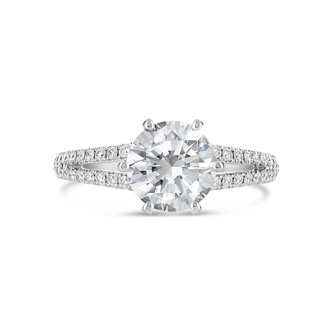 Split Shank Diamond Engagement Ring
