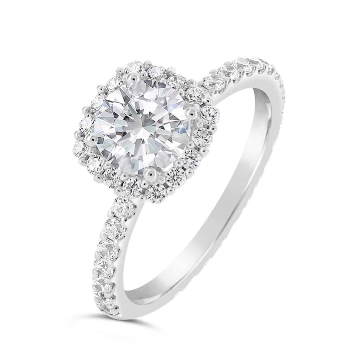 Diamond Halo Engagement Ring