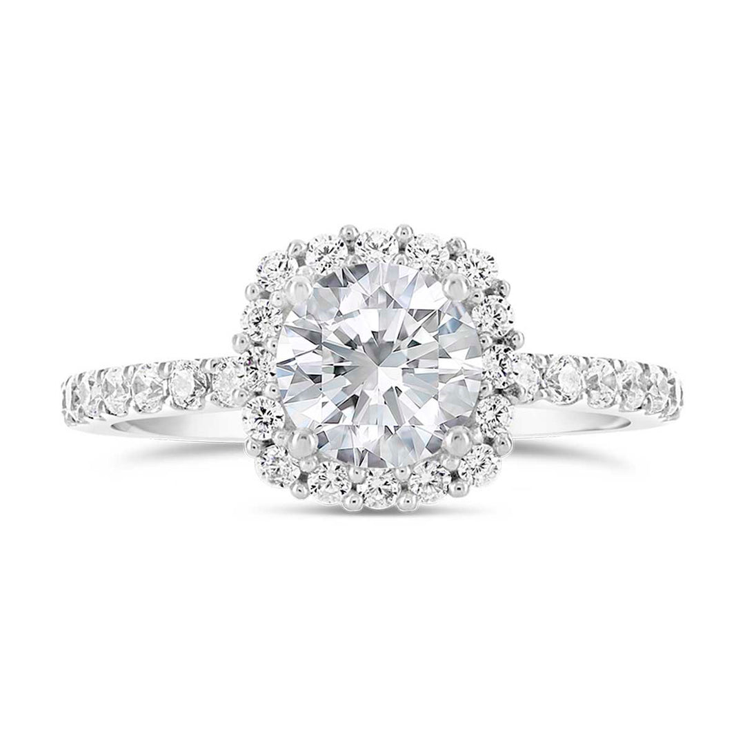 Diamond Halo Engagement Ring