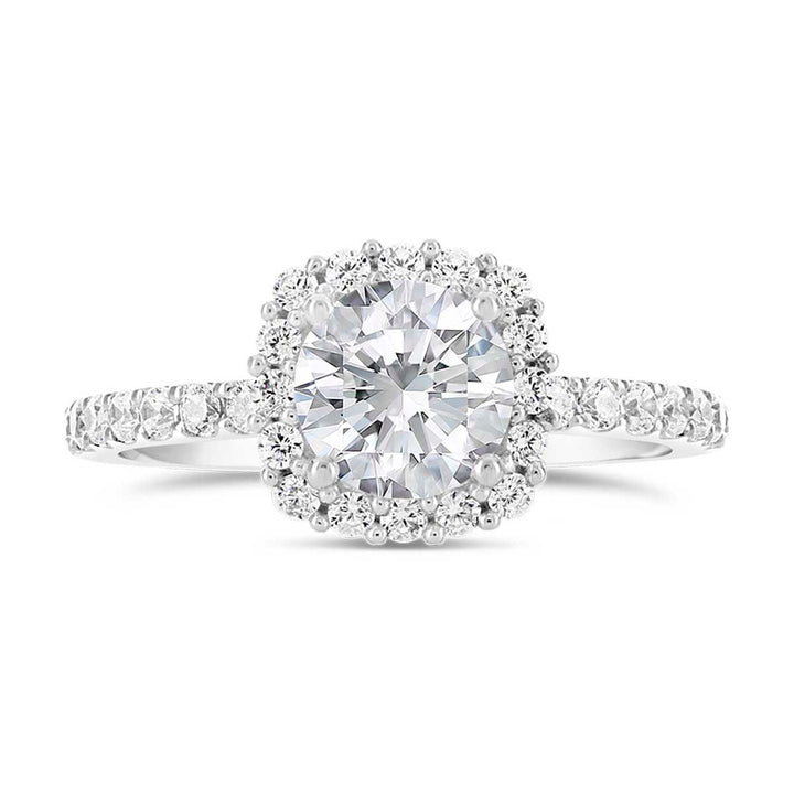 Diamond Halo Engagement Ring