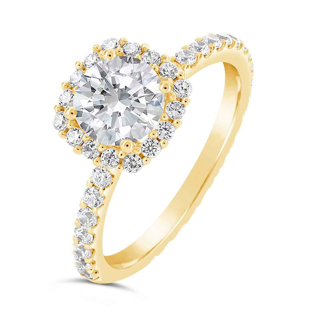 Diamond Halo Engagement Ring