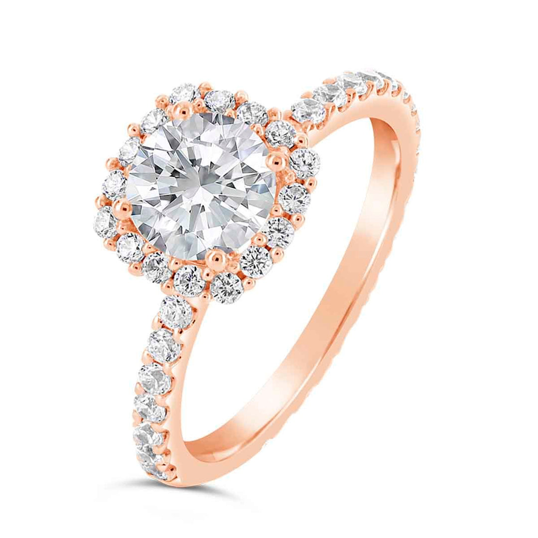 Diamond Halo Engagement Ring