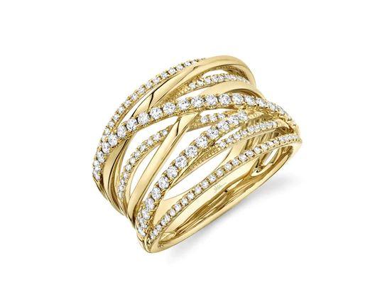 14KY Shy Creation Diamond Bridge Ring, 0.62ctw G/H SI