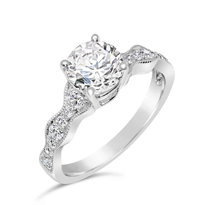 Vintage Inspired Diamond Engagement Ring