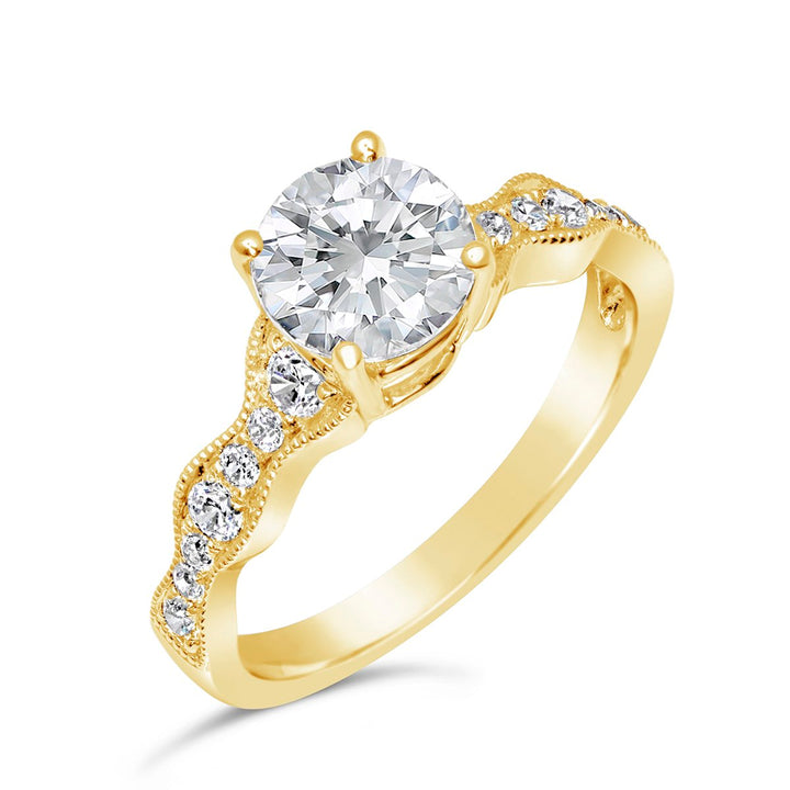 Vintage Inspired Diamond Engagement Ring