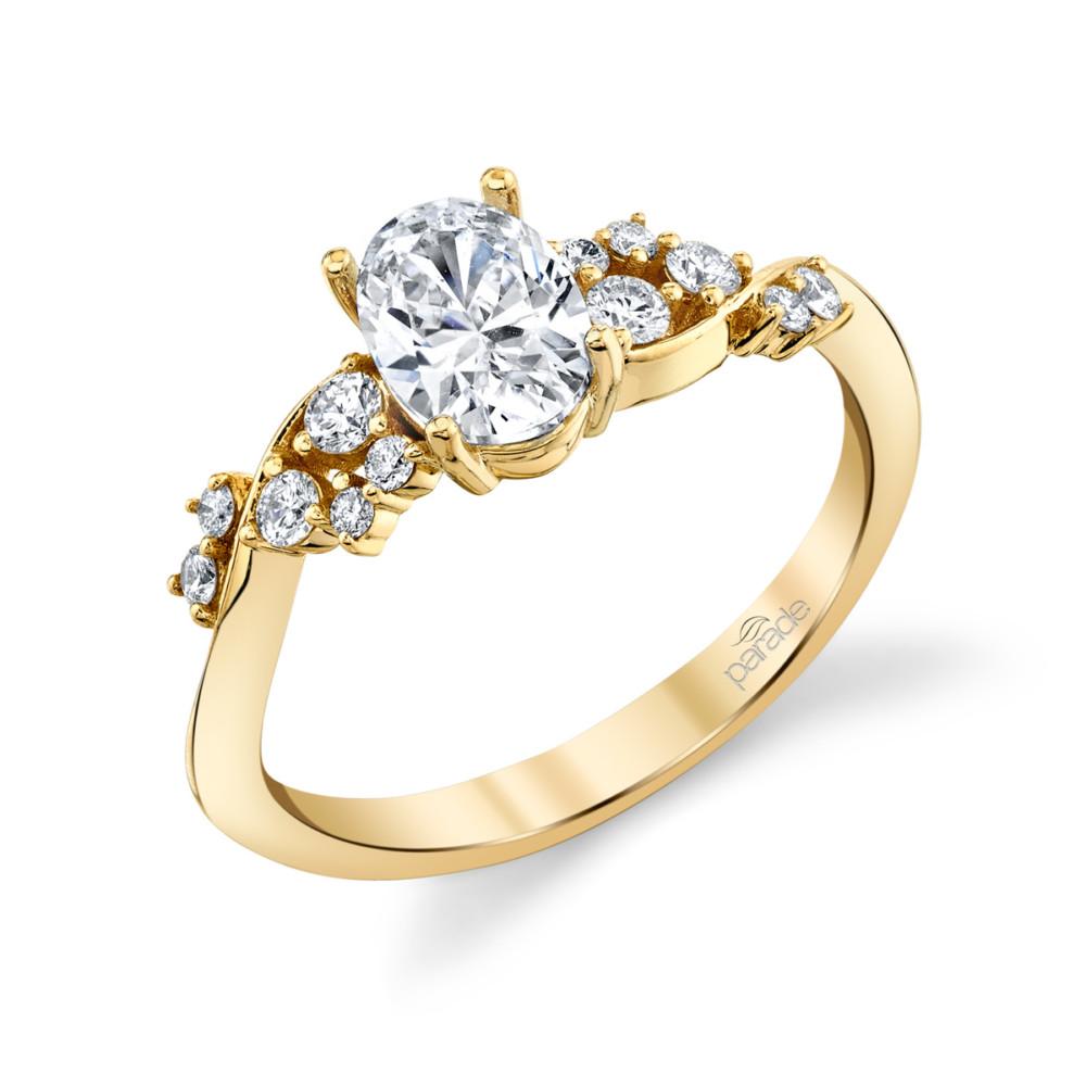 Modern Swirls Engagement Ring