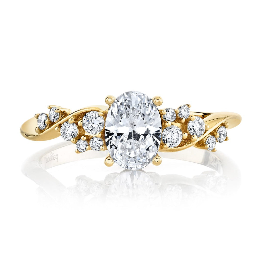 Modern Swirls Engagement Ring