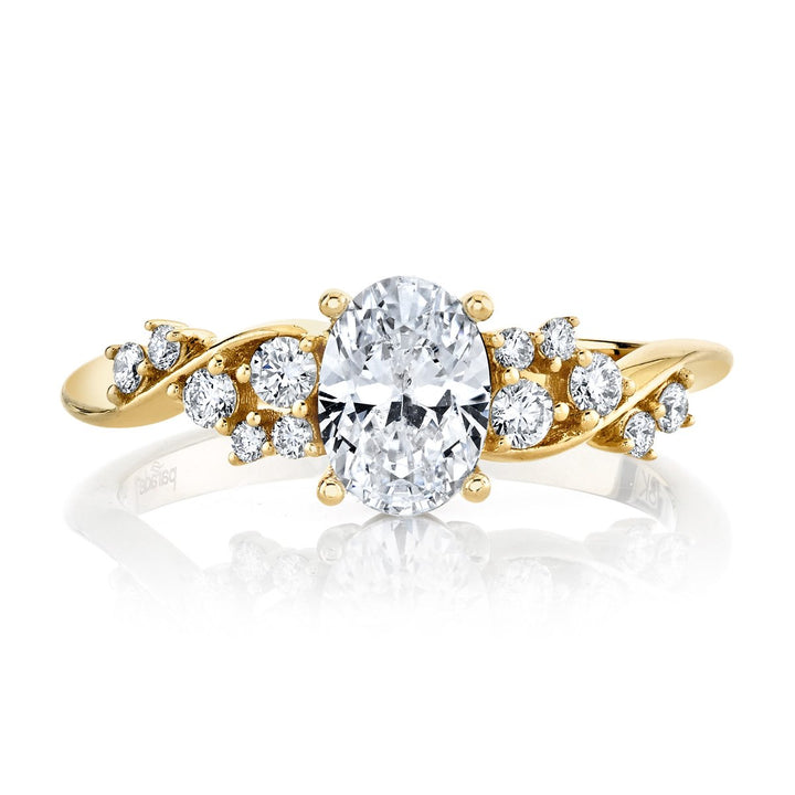 Modern Swirls Engagement Ring