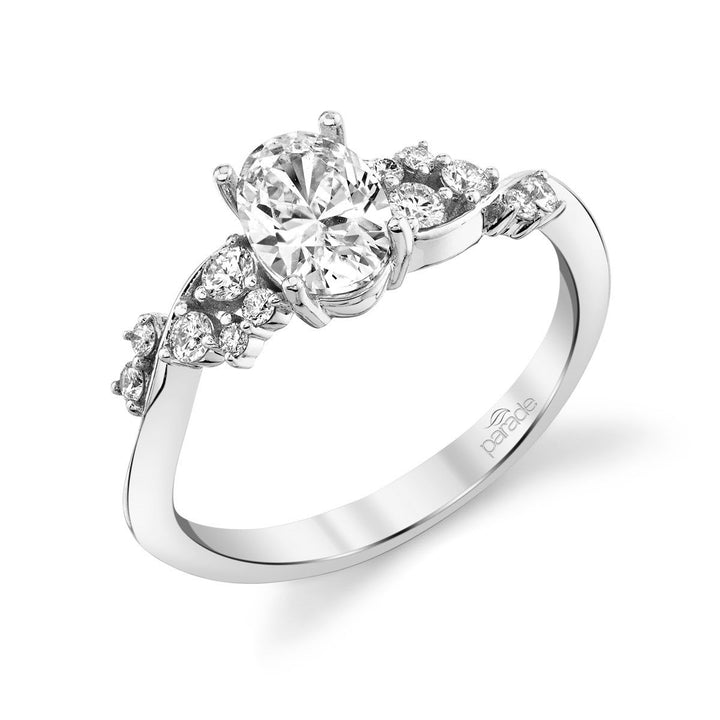 Modern Swirls Engagement Ring