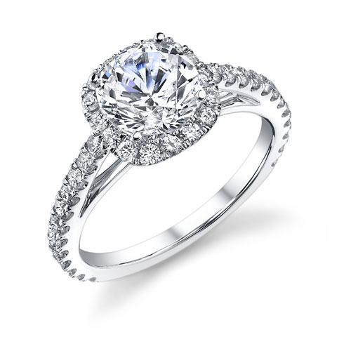 Diamond Halo Engagement Ring Setting