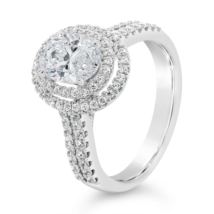 Diamond Halo Engagement Ring