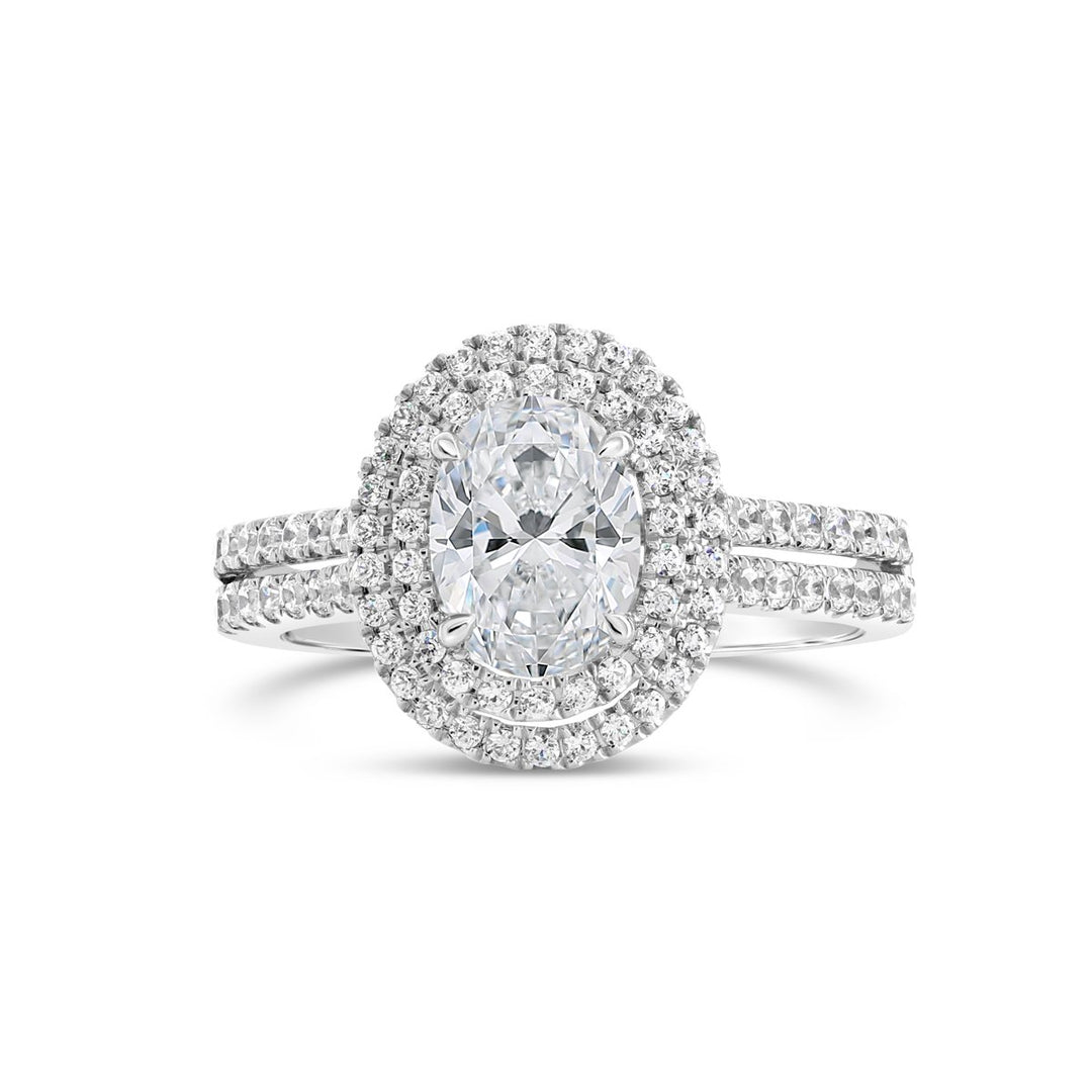 Diamond Halo Engagement Ring