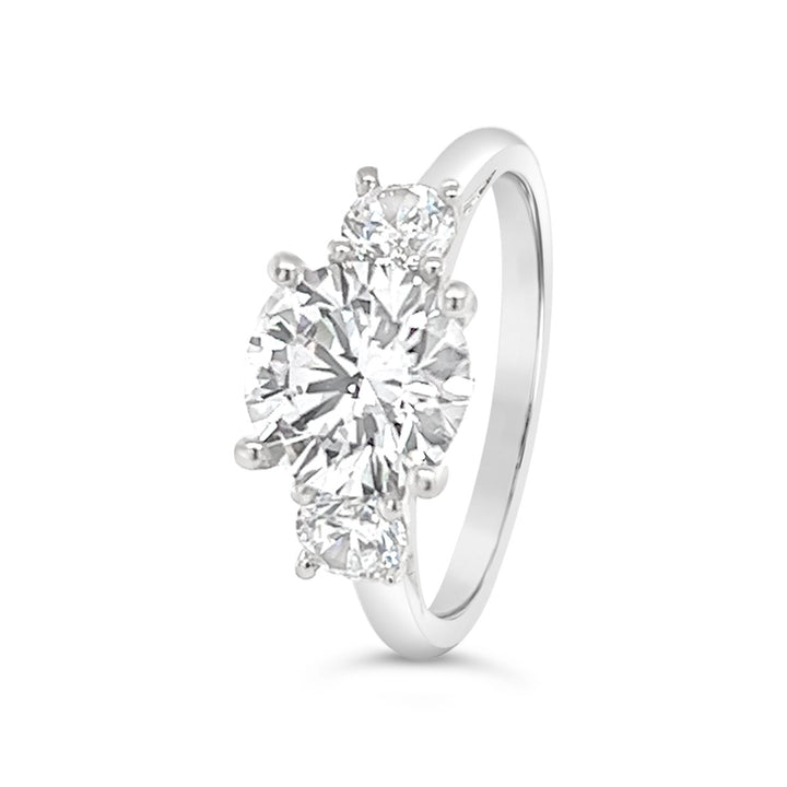 Three Stone Diamond Engagement Ring