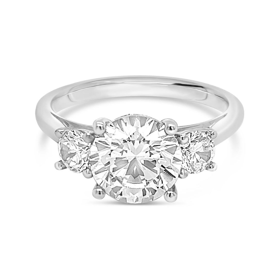 Three Stone Diamond Engagement Ring