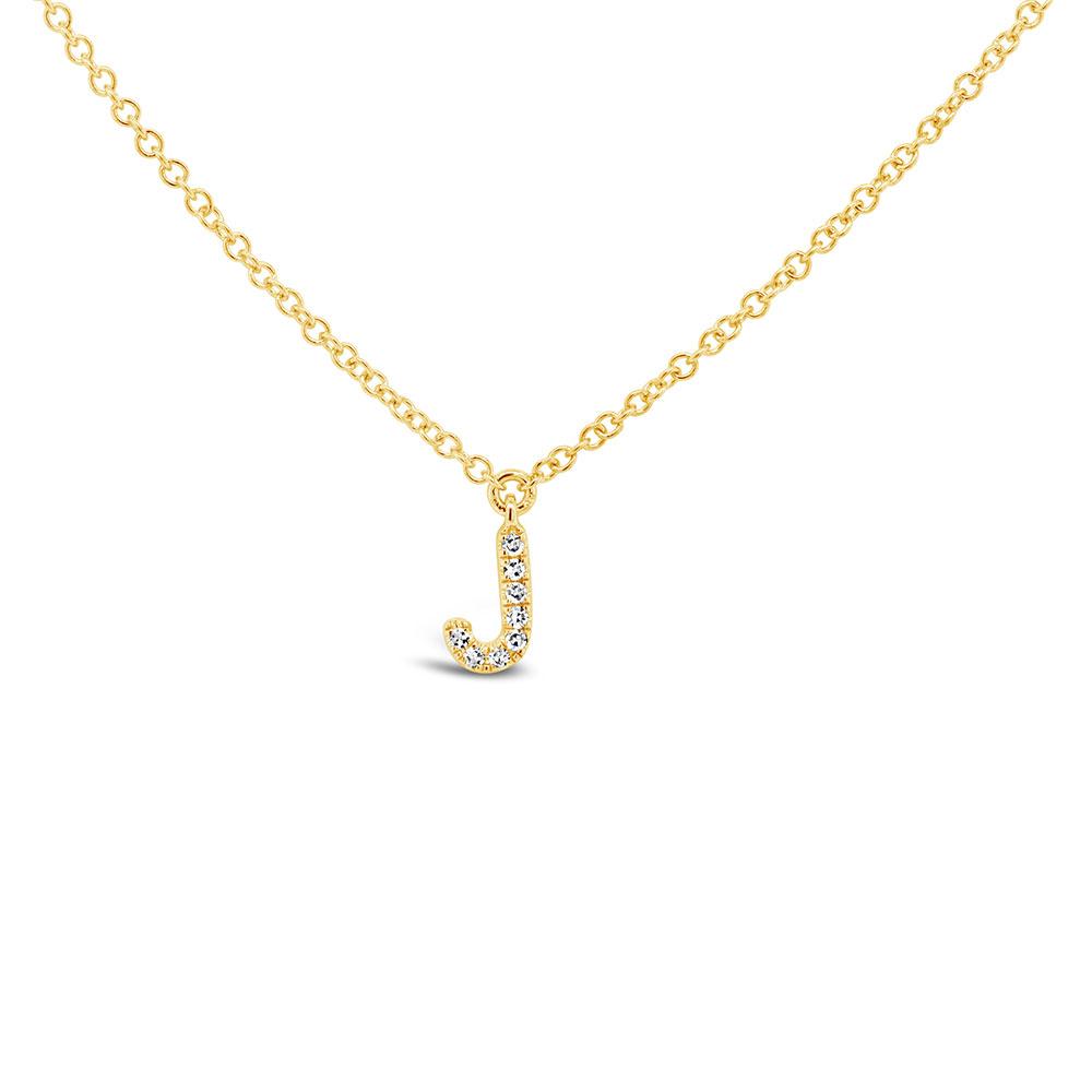 Shy Creation Initial J Diamond Necklace - SC55007904-J