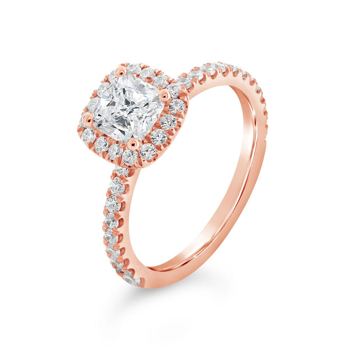 Diamond Halo Engagement Ring