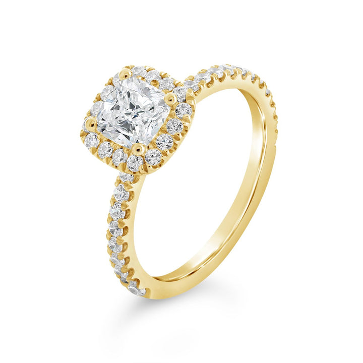 Diamond Halo Engagement Ring