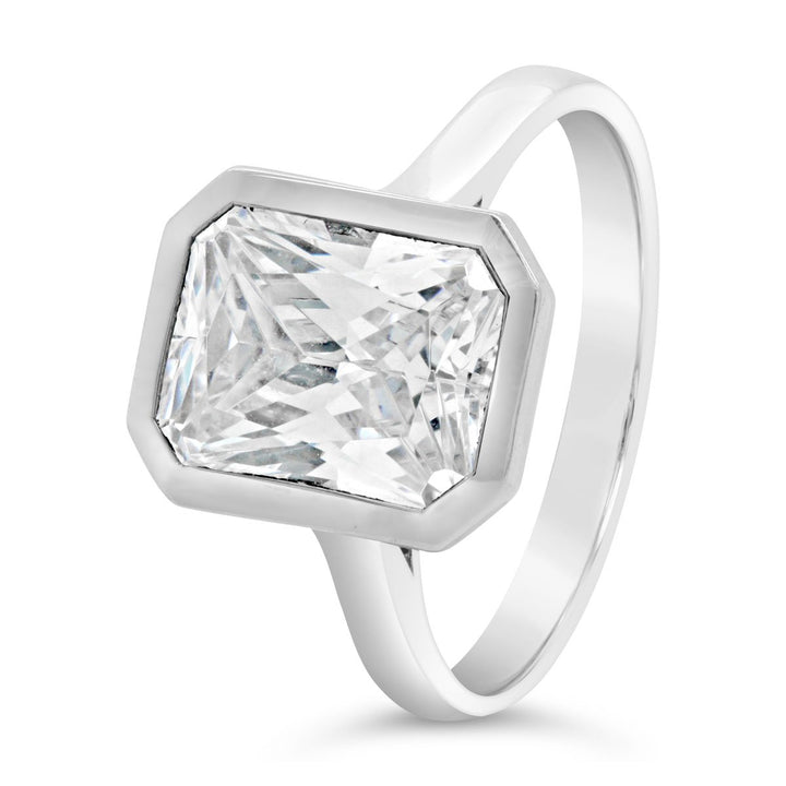 Bezel Set Solitaire Engagement Ring Mounting