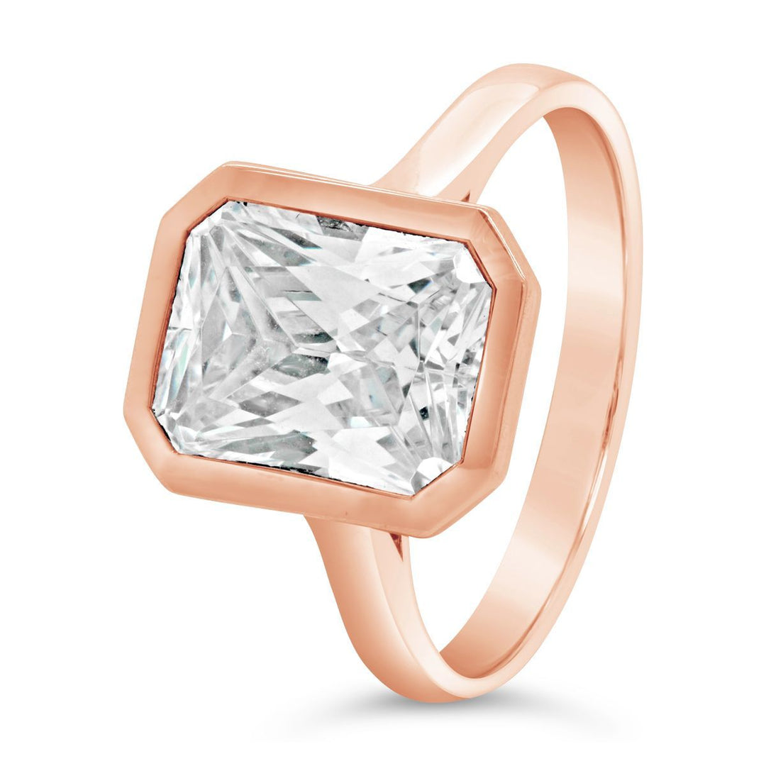 Bezel Set Solitaire Engagement Ring Mounting