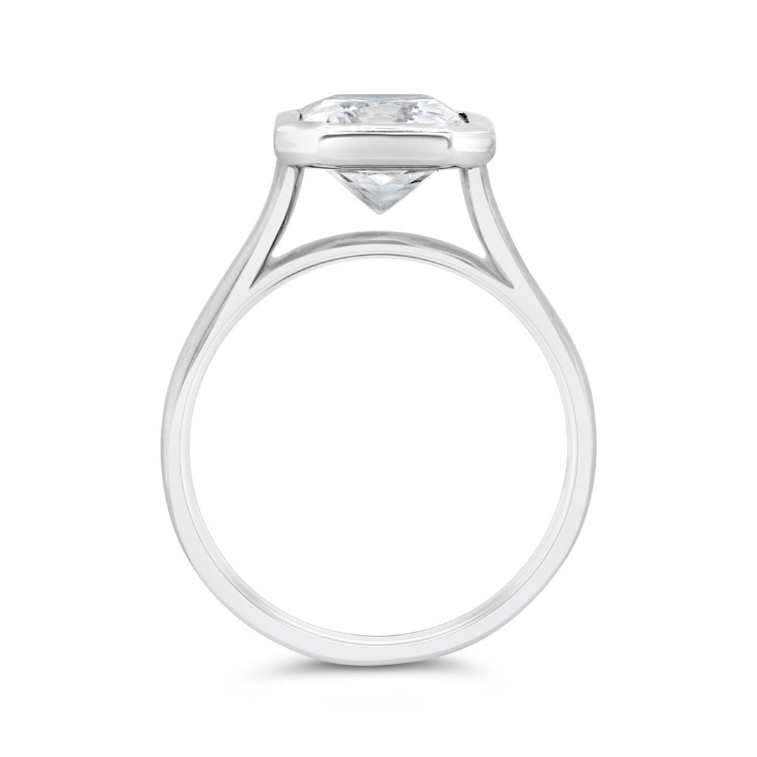 Bezel Set Solitaire Engagement Ring Mounting